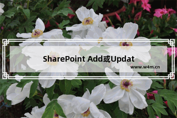 SharePoint Add或Update类型为User的项