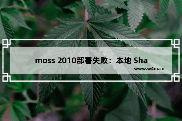 moss 2010部署失败：本地 SharePoint 服务器不可用解决