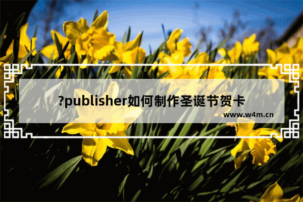 ?publisher如何制作圣诞节贺卡