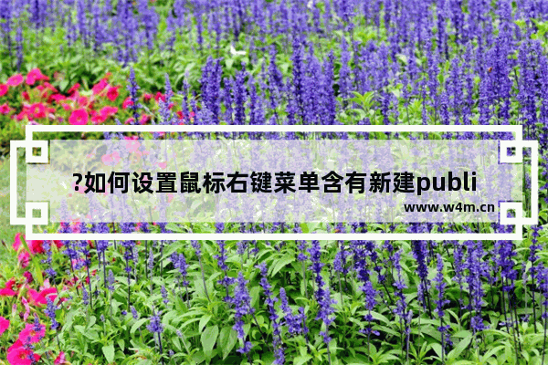 ?如何设置鼠标右键菜单含有新建publisher文档