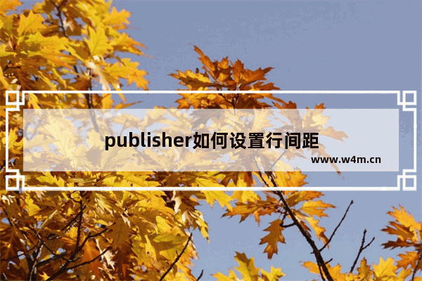 publisher如何设置行间距