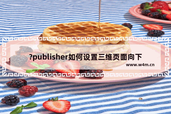 ?publisher如何设置三维页面向下倾斜