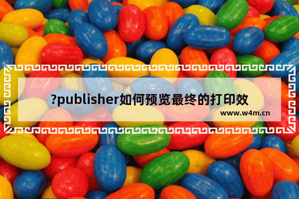 ?publisher如何预览最终的打印效果