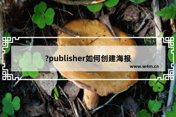 ?publisher如何创建海报