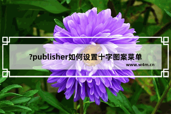 ?publisher如何设置十字图案菜单