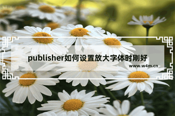 publisher如何设置放大字体时刚好占满文本框