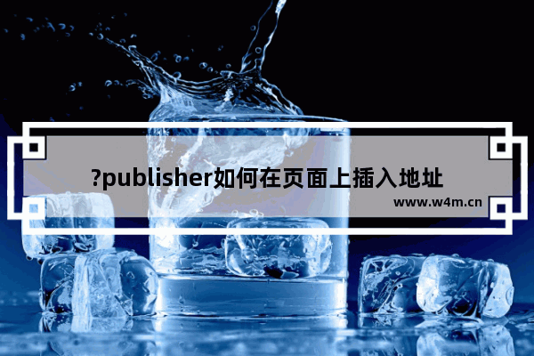 ?publisher如何在页面上插入地址样式