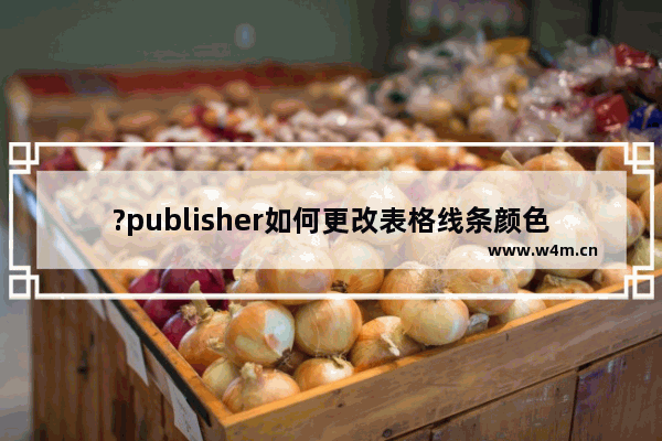 ?publisher如何更改表格线条颜色