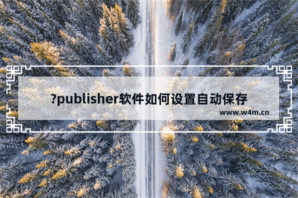 ?publisher软件如何设置自动保存文件