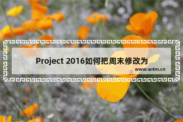 Project 2016如何把周末修改为工作日