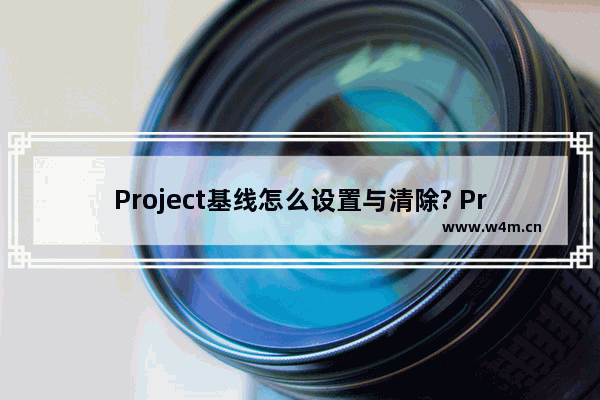 Project基线怎么设置与清除? Project基线的操作方法