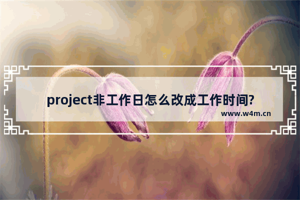 project非工作日怎么改成工作时间?