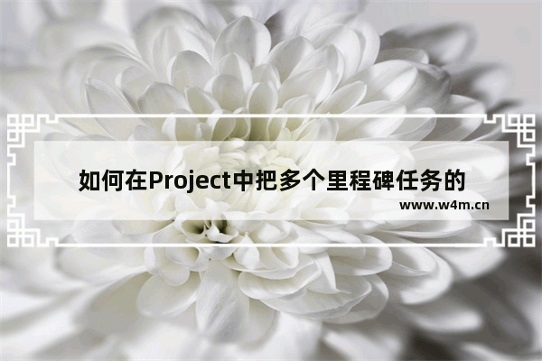 如何在Project中把多个里程碑任务的条形图显示在一行中