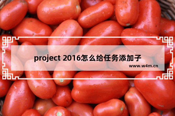 project 2016怎么给任务添加子任务?