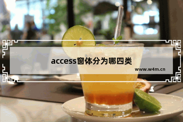 access窗体分为哪四类