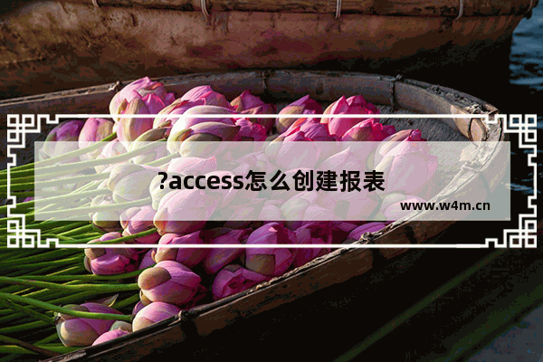 ?access怎么创建报表