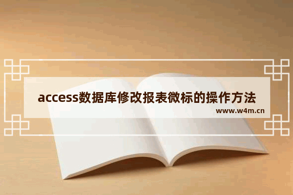 access数据库修改报表微标的操作方法