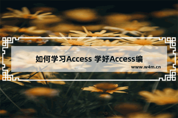 如何学习Access 学好Access编程需要注意的三大要素是什么