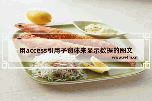 用access引用子窗体来显示数据的图文教程