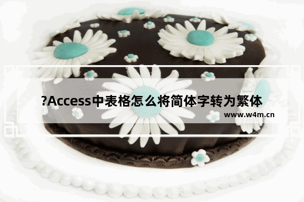 ?Access中表格怎么将简体字转为繁体字