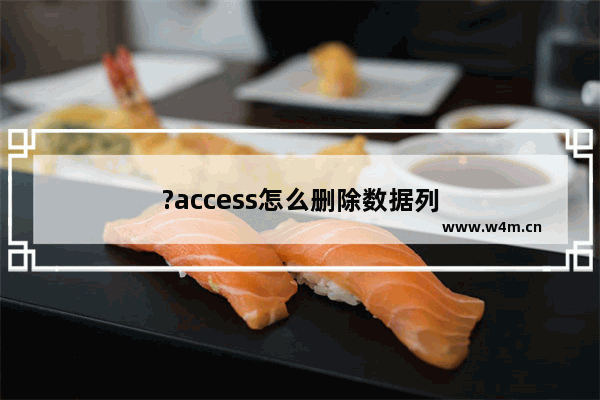 ?access怎么删除数据列