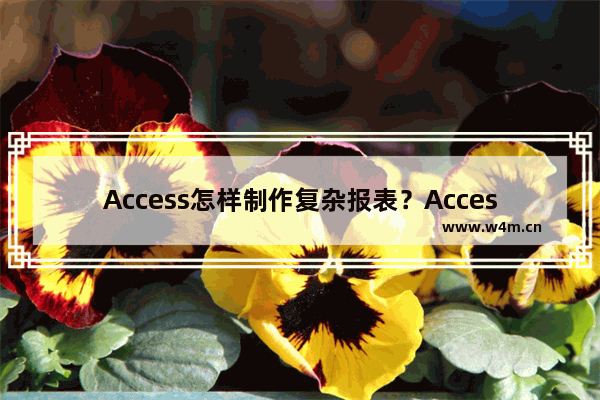 Access怎样制作复杂报表？Access制作复杂报表教程