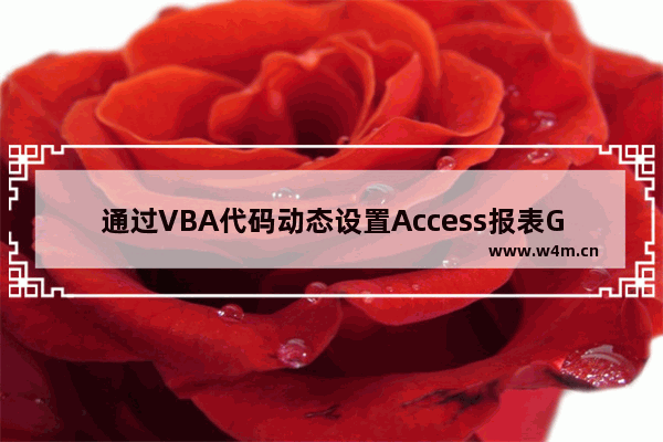 通过VBA代码动态设置Access报表Graph控件的数据源