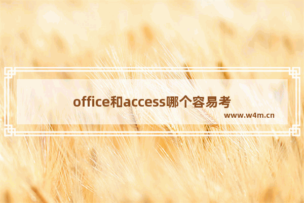 office和access哪个容易考