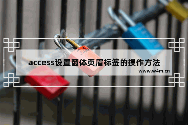 access设置窗体页眉标签的操作方法