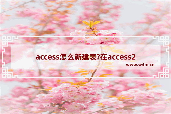 access怎么新建表?在access2010数据库中新建表的方法介绍