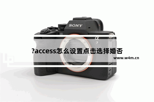 ?access怎么设置点击选择婚否