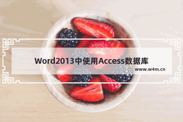 Word2013中使用Access数据库的方法