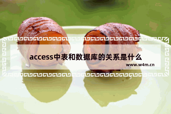 access中表和数据库的关系是什么