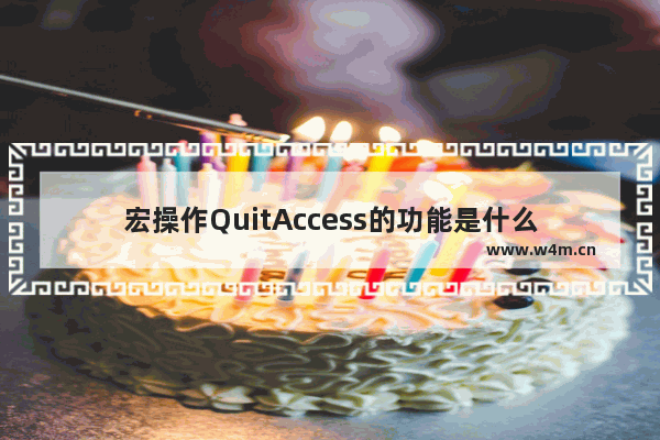 宏操作QuitAccess的功能是什么