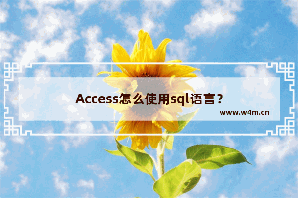 Access怎么使用sql语言？