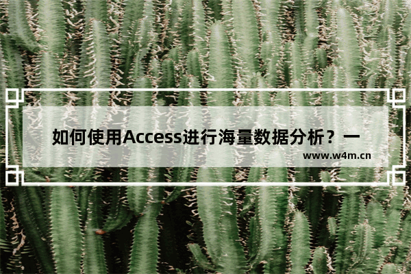 如何使用Access进行海量数据分析？一、ACCESS数据库简介二、ACCESS数据分析实操结语