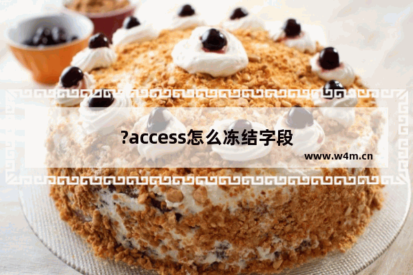 ?access怎么冻结字段