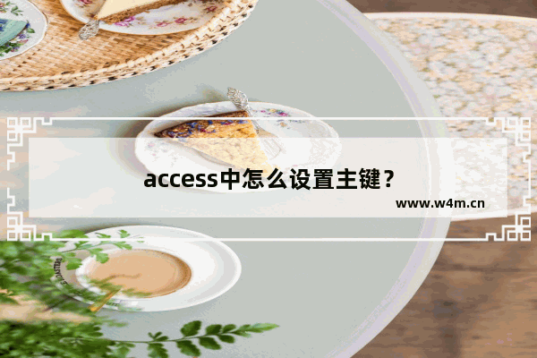 access中怎么设置主键？