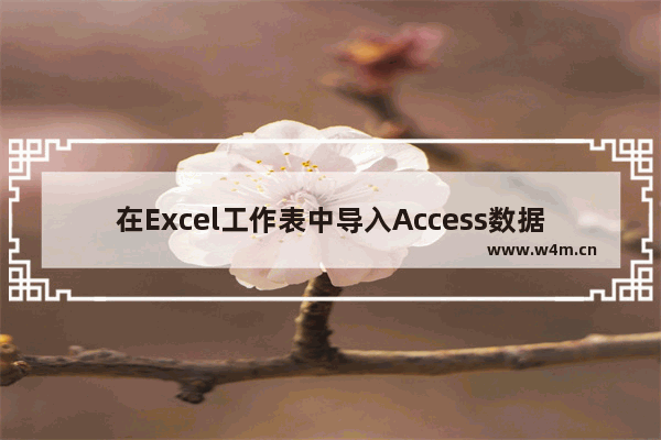 在Excel工作表中导入Access数据库数据的方法