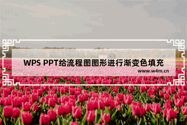 WPS PPT给流程图图形进行渐变色填充的方法