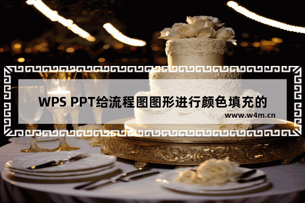 WPS PPT给流程图图形进行颜色填充的方法