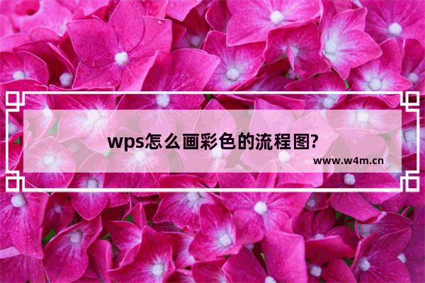 wps怎么画彩色的流程图?