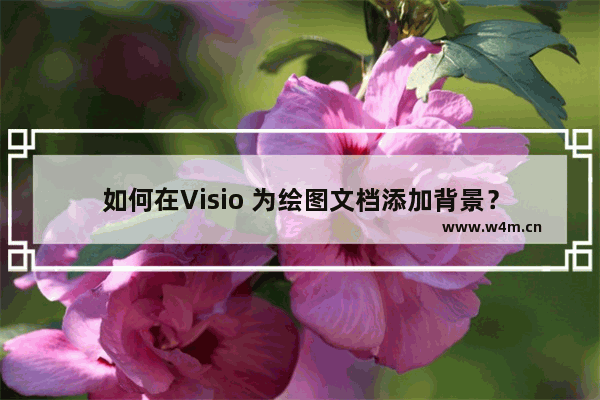 如何在Visio 为绘图文档添加背景？