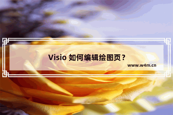 Visio 如何编辑绘图页？