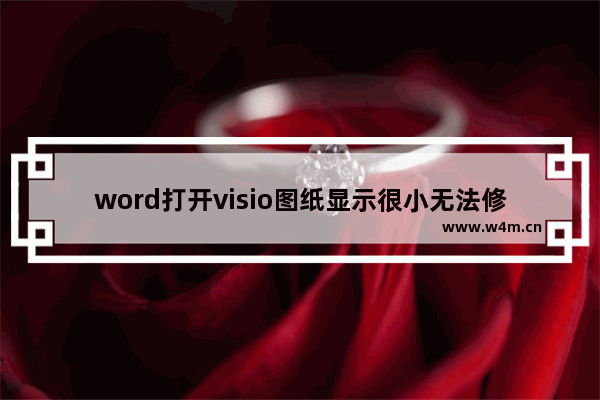 word打开visio图纸显示很小无法修改怎么解决