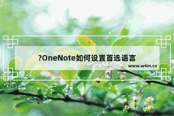 ?OneNote如何设置首选语言