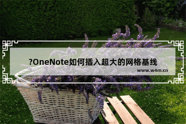 ?OneNote如何插入超大的网格基线