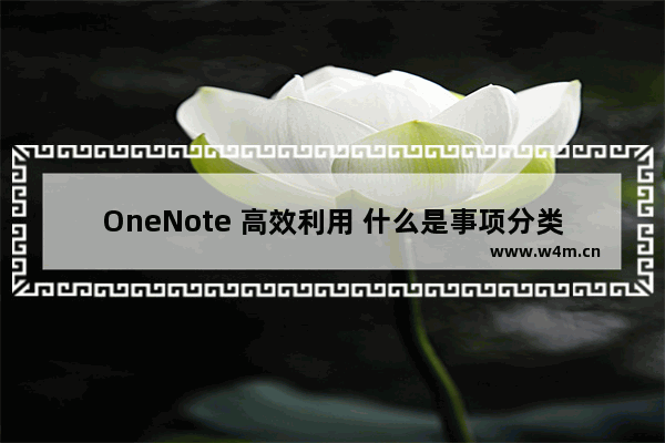 OneNote 高效利用 什么是事项分类系统？