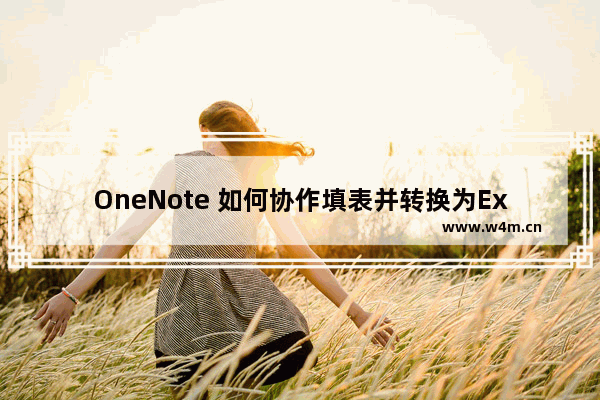 OneNote 如何协作填表并转换为Excel