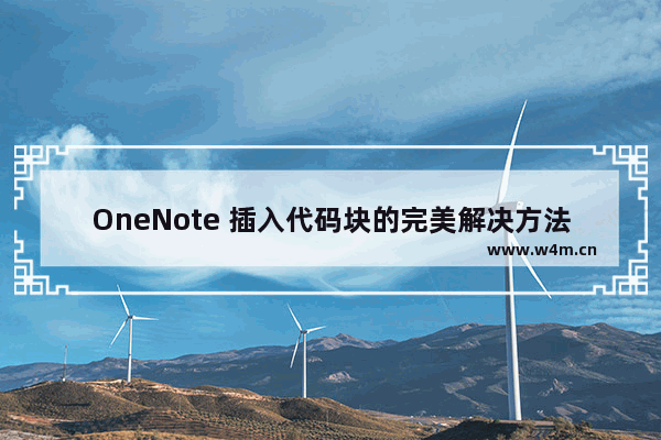 OneNote 插入代码块的完美解决方法